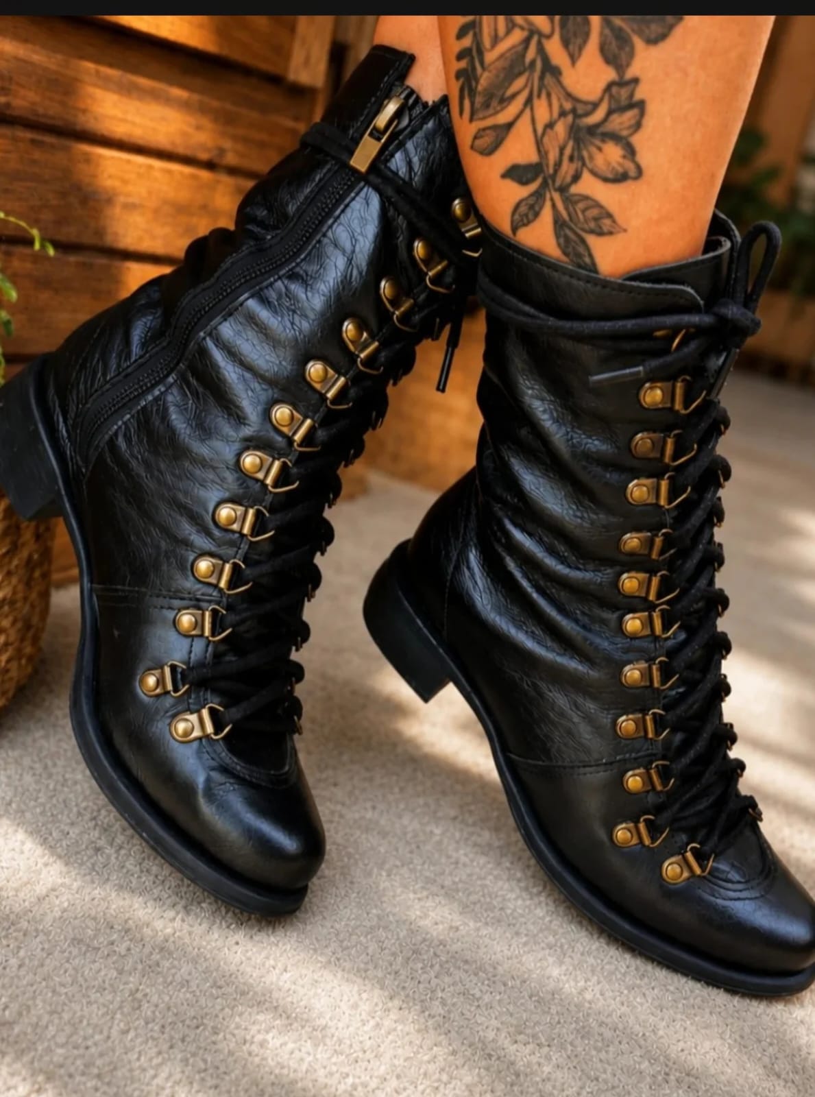 Bota Bruna Couro Legítimo
