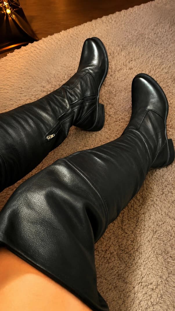Bota Over The Knee Couro Legítimo 